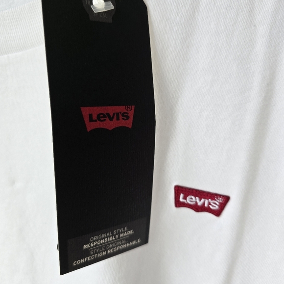 Levi's White Short Sleeve Tee Cotton Essential Basic Size 1X XL - Picture 6 of 6